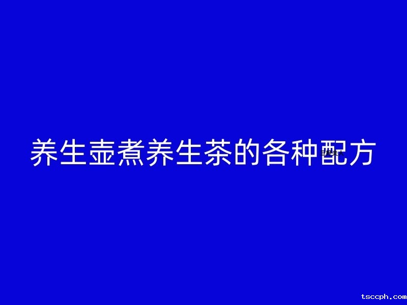 养生壶煮养生茶的各种配方大全？四季茶语，滋养身心每一天！插图